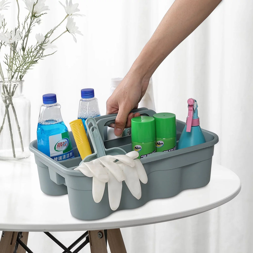 Yuright Plastic Cleaning Caddy Organizer with Handle, 4 Packs Carry Caddy