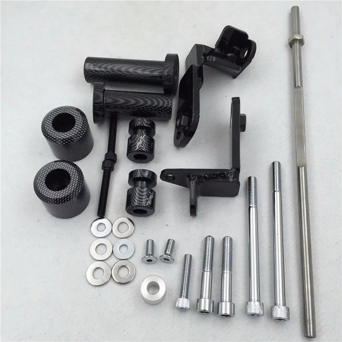 HTT-MOTOR Carbon Swingarm Spools Frame Slider for 99-07 Suzuki Hayabusa GSX 1300R GSXR1300