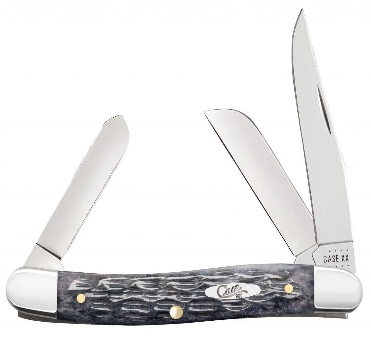 Case XX Knives Pocket Worn Crandall Jigged Gray Bone Medium Stockman Carbon Steel Pocket Knife 58413