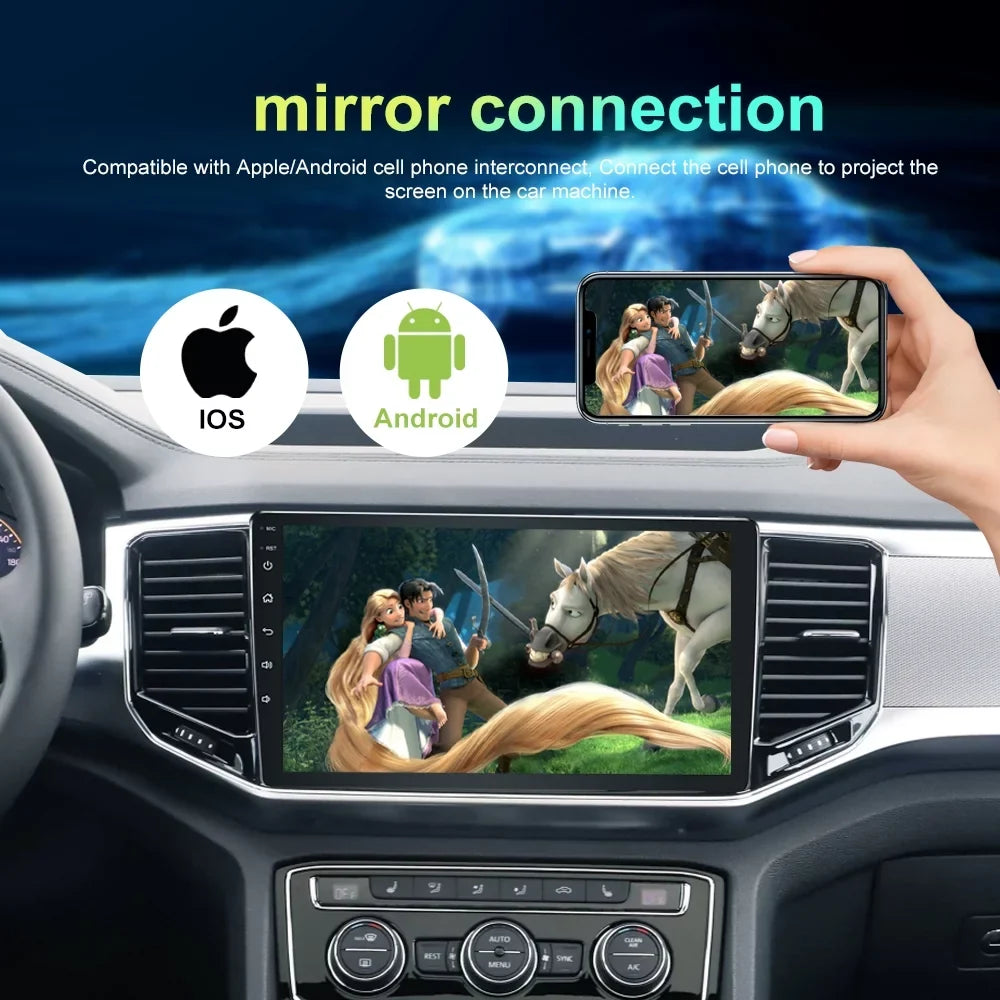 10.1 Inch Car Audio for Toyota Tundra 2007-2013, Sequoia 2008-2017, Android 13 GPS Navigation with Bluetooth 5.0 FM AM Radio DSP Carplay 4GB 64GB