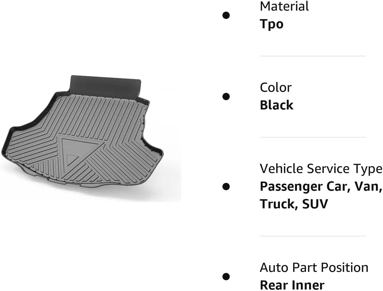 Upgrade Camry Cargo Liner | AOMSAZTO Custom Fit Trunk Mat for 2018-2023 Toyota Camry & Camry Hybrid Accessories, Rubber Cargo Mat Trunk Liner Floor Mat for Toyota Camry 2018 2019 2020 2021 2022 2023