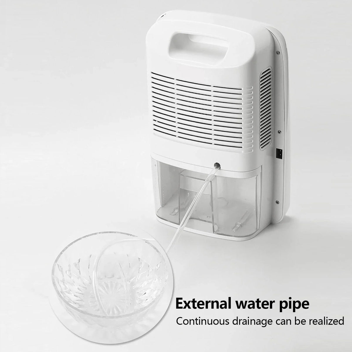 ZhdnBhnos Portable MIni Compact Dehumidifier Moisture Dryer w/ Drain Hose 2.5L Water Tank for Bedroom Caravan RV Garage