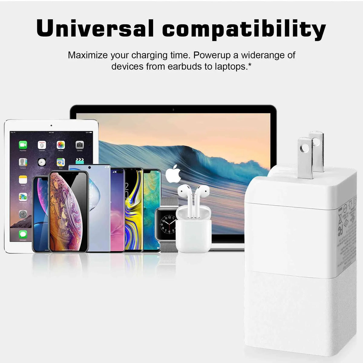 UrbanX 65W Fast Travel Charger with 3 Ports USB & Dual USB-C High-Speed Charging Suitable with Ulefone Power Armor 16 Pro/Armor 15/Power Armor 14 Pro/Power Armor 14/Armor 12 5G, iPhone, Samsung
