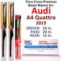 2019 Audi A4 Quattro Performance Beam Wipers (Set of 3) w/Rear Wiper