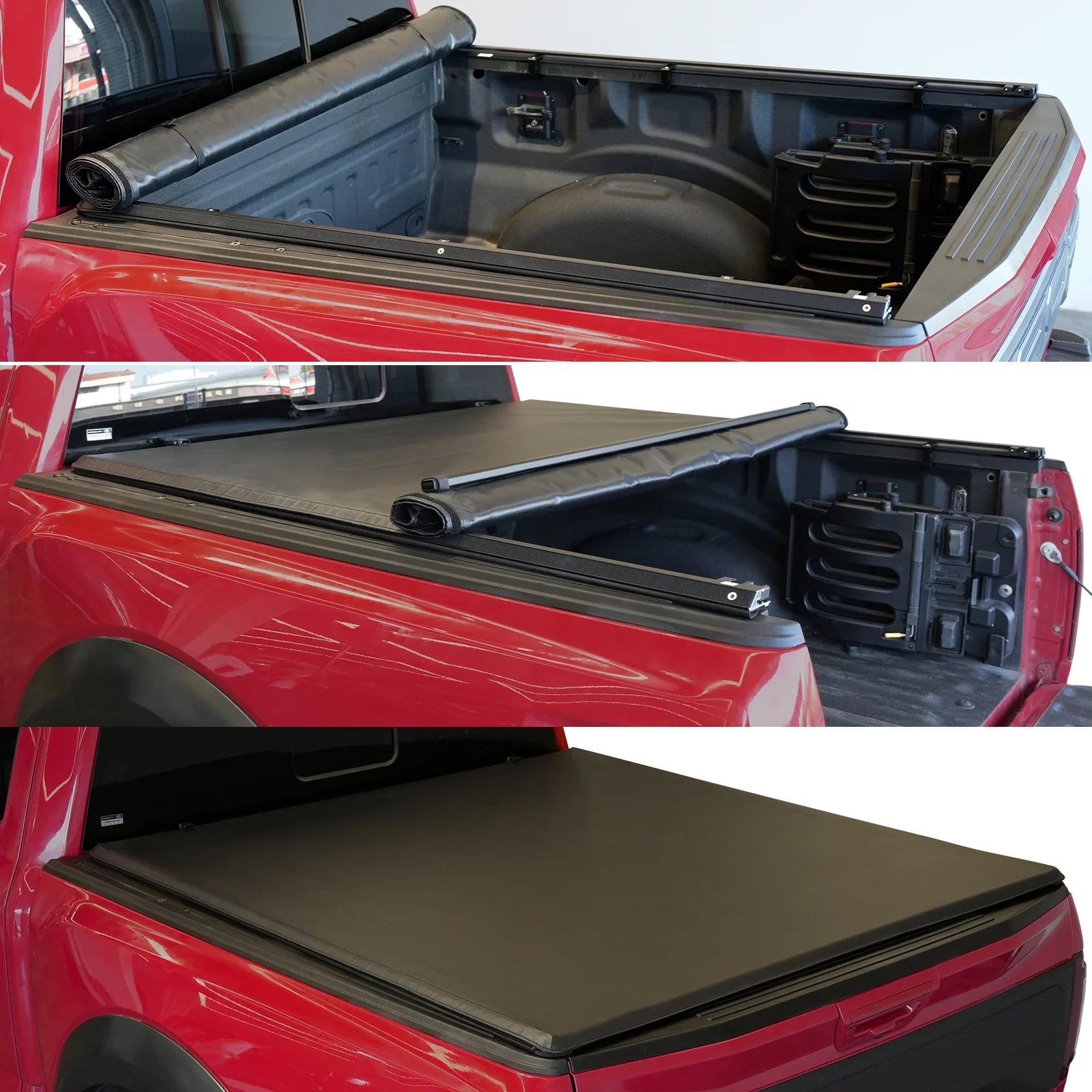 XTWEEX Soft Roll Up Truck Bed Tonneau Shield Fits 2002-2023 Dodge Ram 1500 | 2003-2023 Ram 2500 3500 | 2019+ Ram 1500 Classic Body(Not for New Body) 6.4 FT Bed W/O Rambox
