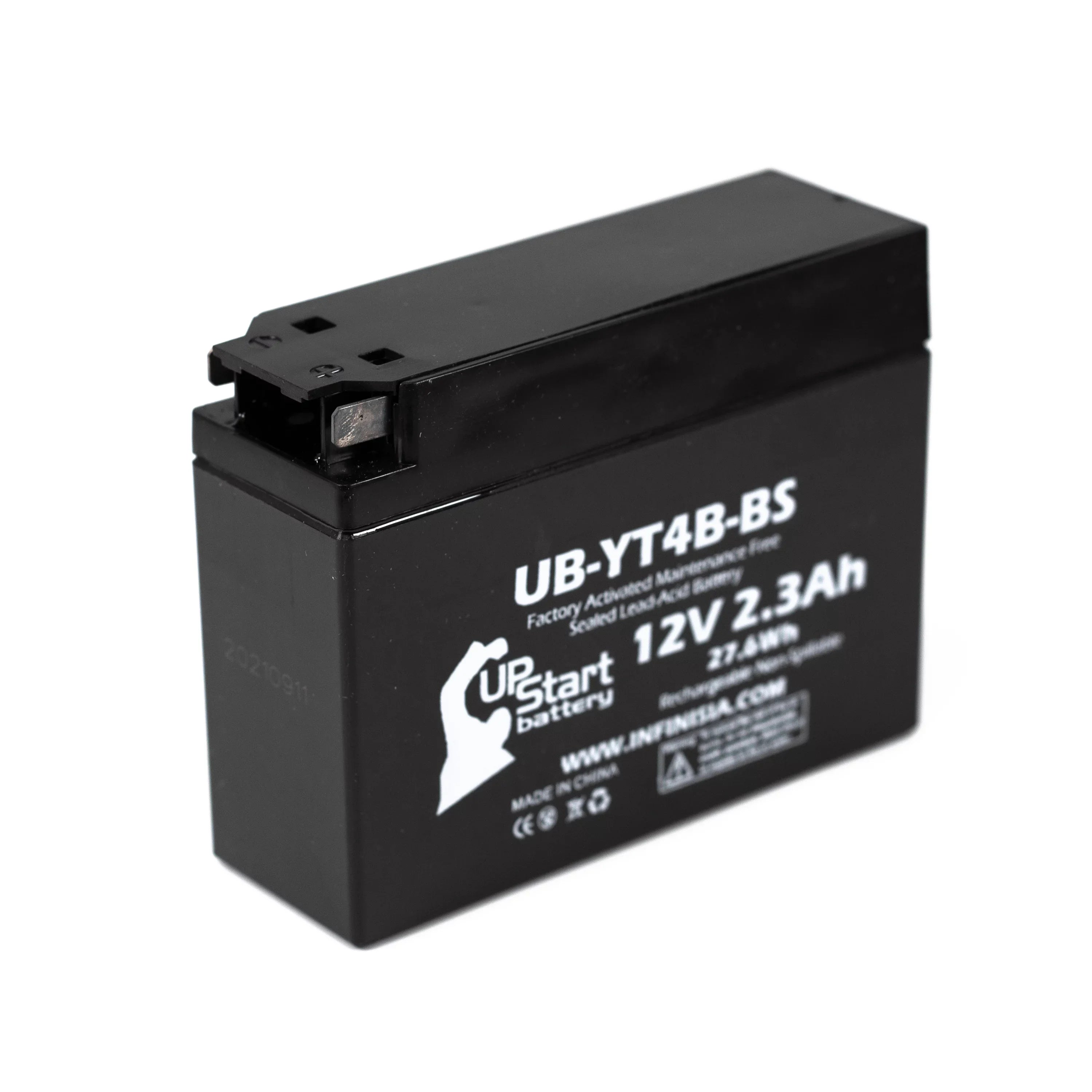 3-Pack UpStart Battery Replacement for 2008 Yamaha SR400 400CC Factory Activated, Maintenance Free, Motorcycle Battery - 12V, 2.3Ah, UB-YT4B-BS