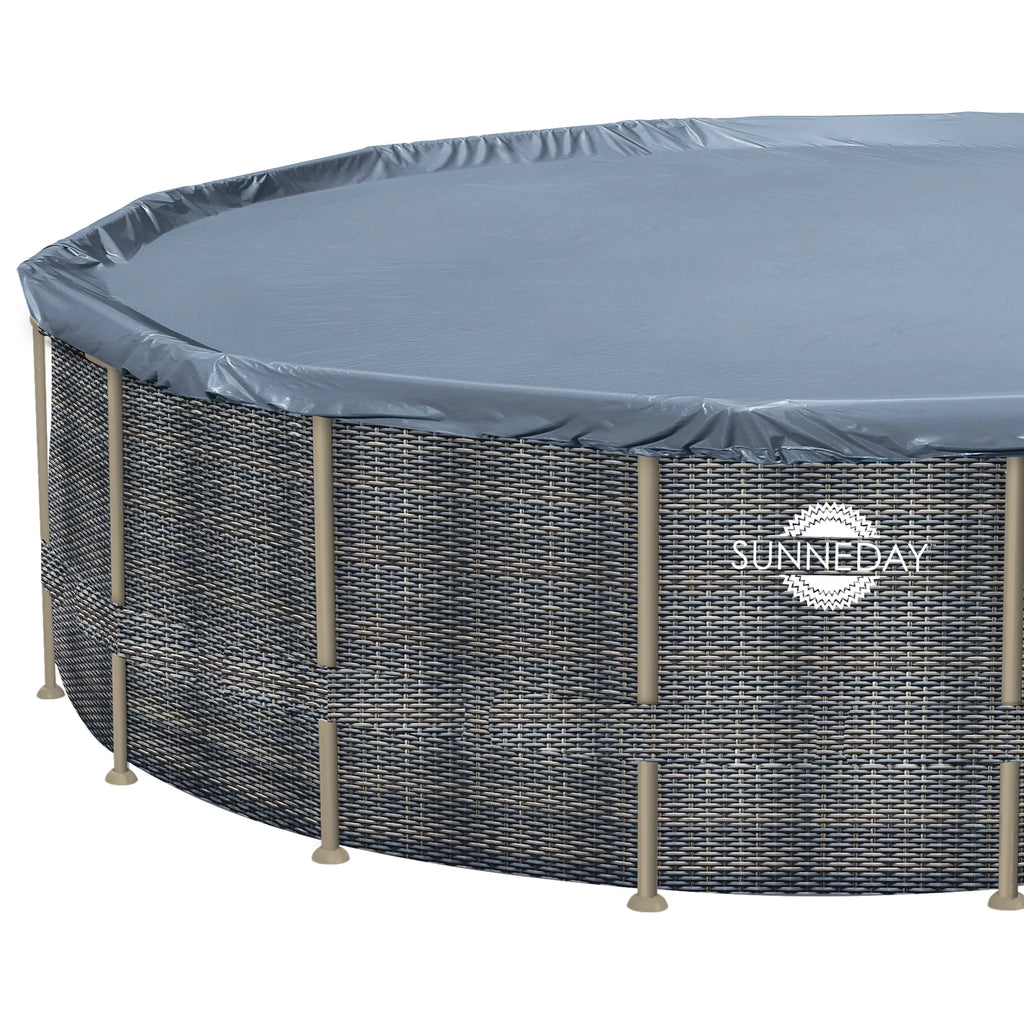 Sunneday Oasis Rattan Soft-sided 18 ft. Round x 52 in.
