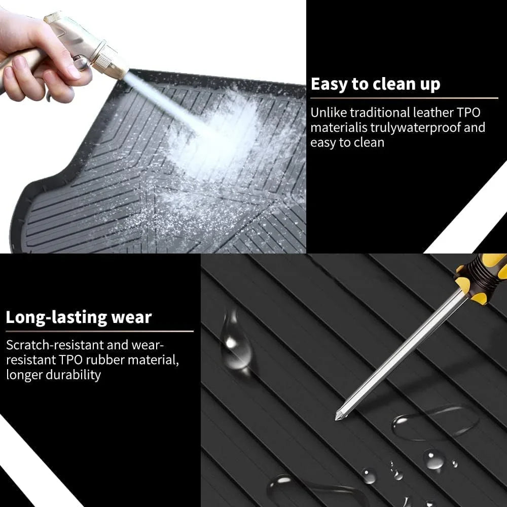 Upgrade Camry Cargo Liner | AOMSAZTO Custom Fit Trunk Mat for 2018-2023 Toyota Camry & Camry Hybrid Accessories, Rubber Cargo Mat Trunk Liner Floor Mat for Toyota Camry 2018 2019 2020 2021 2022 2023