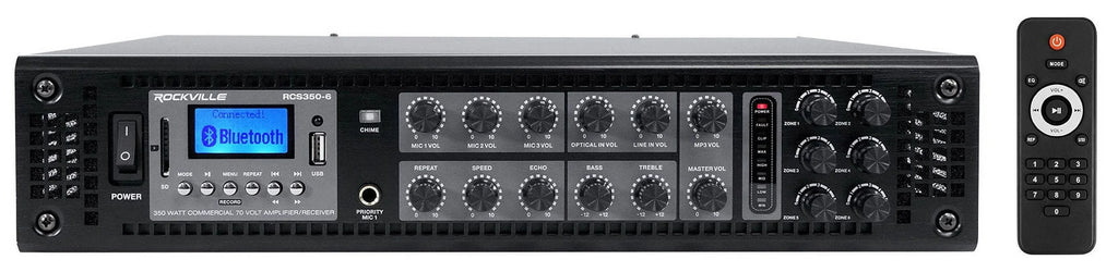 6-Zone Amplifier+4 JBL Pendant+6 Slim Black Wall Speakers 4 Restaurant/Bar/Cafe