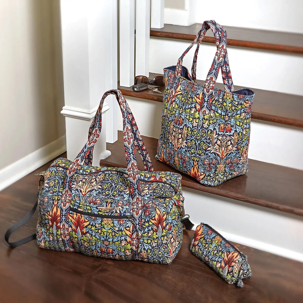 FLORIANA Cotton Tote Bags William Morris Print Shoulder Bag Handbags for Women