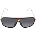 Carrera 1019/S Pilot Sunglasses, Gold/Gray Shaded, 64mm, 10mm
