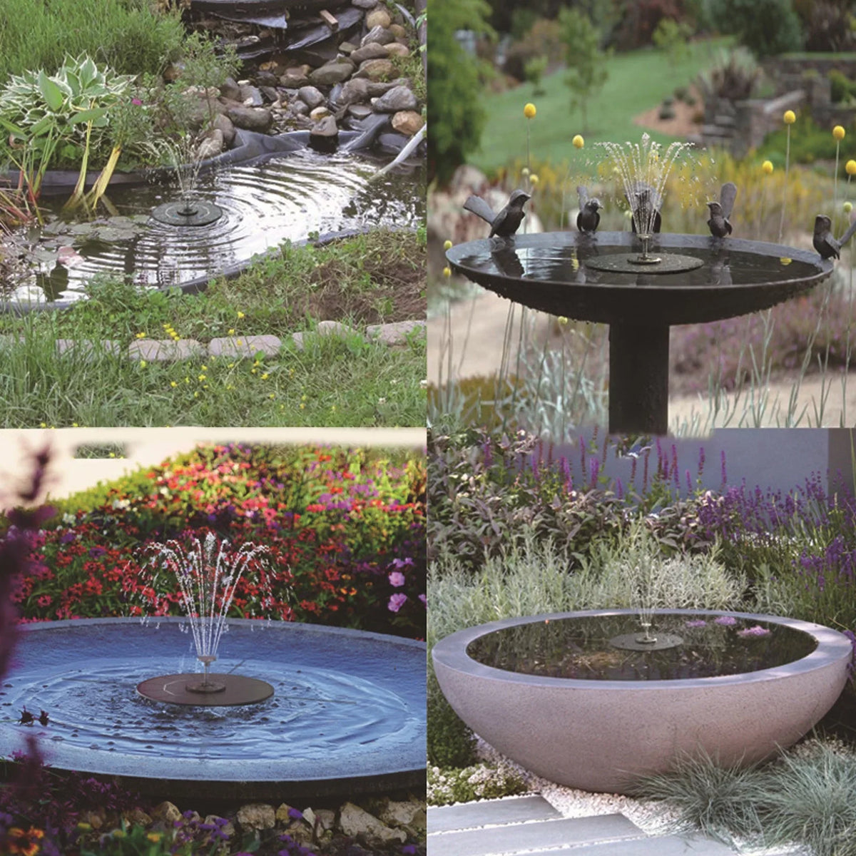 Goldmeet Solar Powered Fountain Pump Professional High Efficiency Landscaping Solar Fountain for Bird Bath Garden Pond Pool Outdoor