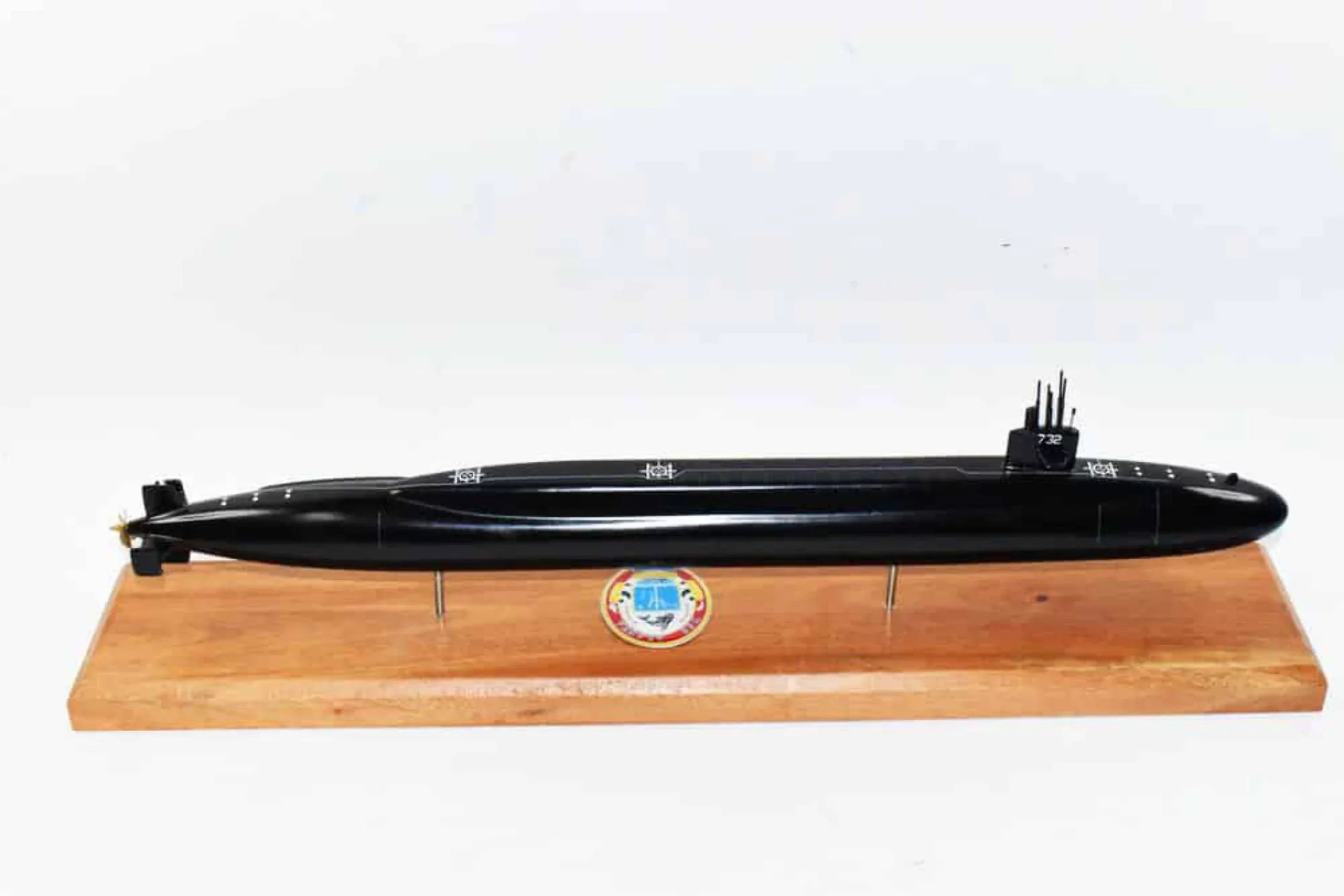 USS Alaska SSBN-732 Submarine Model (Black Hull),Navy,Scale Model,Mahogany,20 inch,Ohio Class