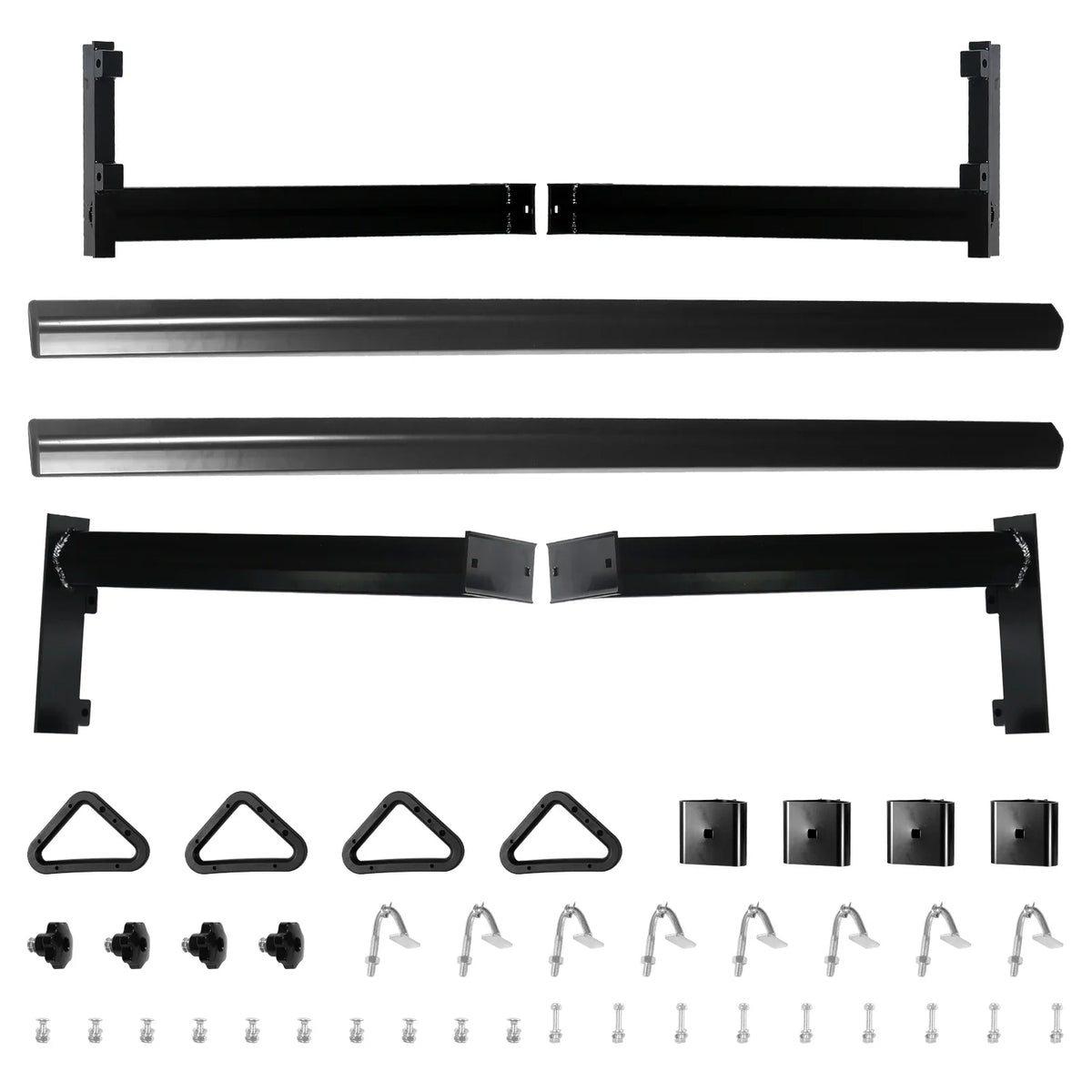 BoardRoad Pickup Truck Ladder Racks, Black Universal Truck Bed Cargo Racks (No-Drilling Required) 1,000lbs Capacity for Kayak Surfboard Lumber Ladder Aluminum