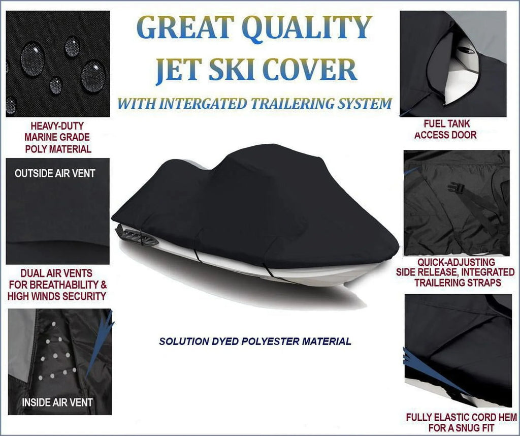 BLACK 600 DENIER JetSki Shield Matching for Jet Ski Shield Jetski Waverunner PWC Yamaha VXS 2015 2016