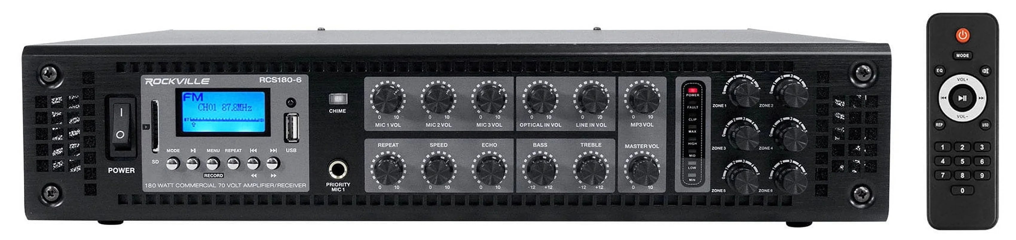(4) JBL CONTROL 85M 5.25" Commercial 70v Outdoor Landscape Speakers+Amplifier