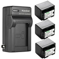 Kastar 3-Pack BP-727 BP727 Battery and AC Wall Charger Fitting with Canon VIXIA HF R500 HFR500, VIXIA HF R600 HFR600, VIXIA HF R700 HFR700, VIXIA HF R800 HFR800, LEGRIA HF M36 HFM36 Cameras