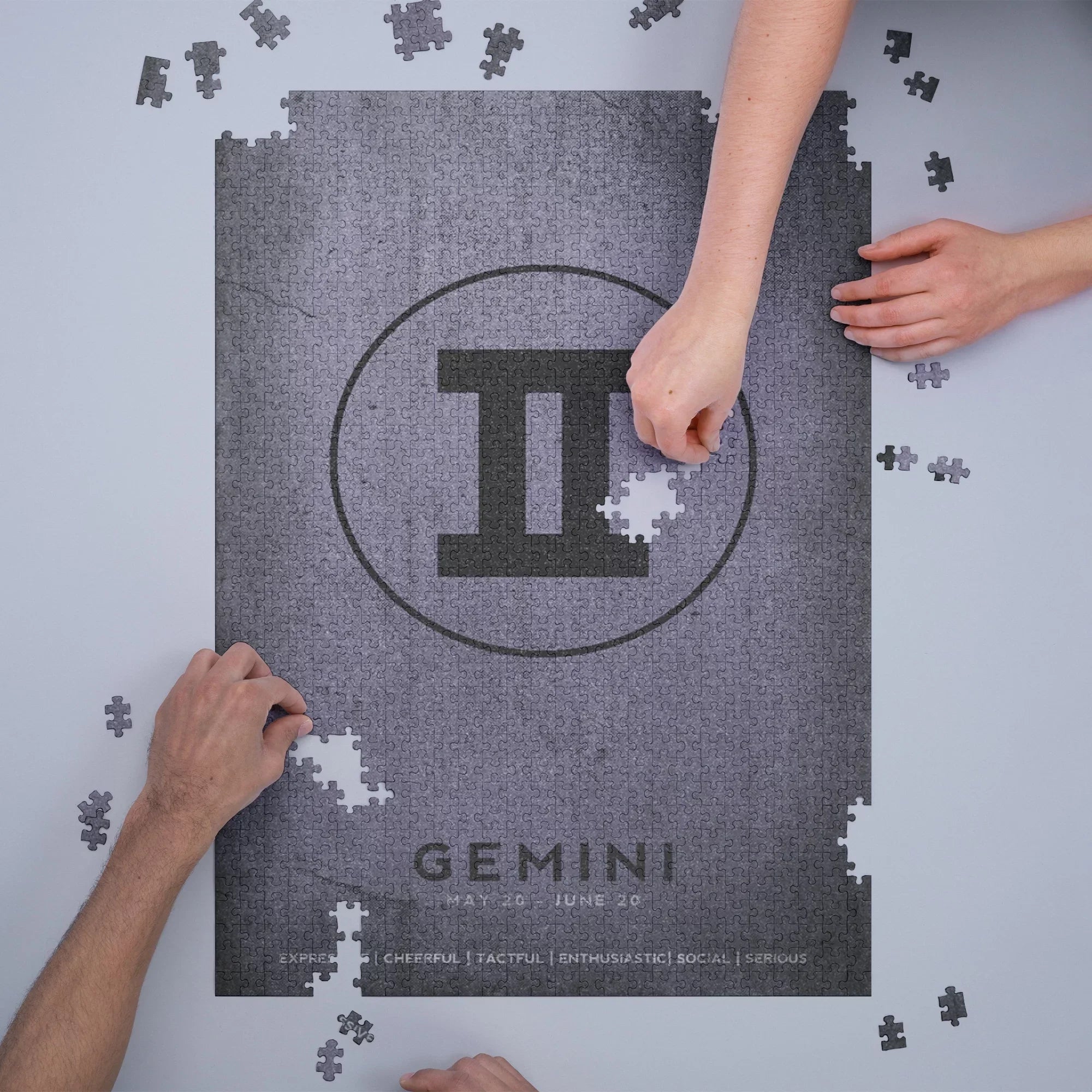 Gemini, Astrological Sign, Zodiac (1000 Piece Puzzle, Size 19x27, Challenging Jigsaw Puzzle for Adults and Family, Made in USA)