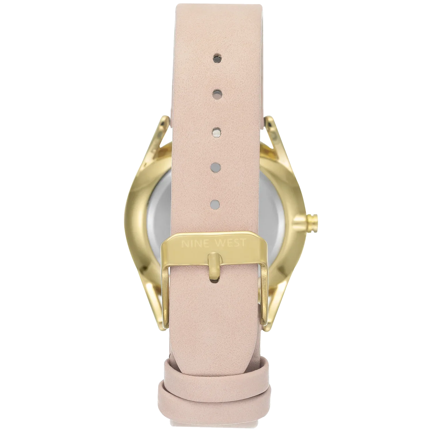 Nine West Women's Gold-Tone and Pastel Pink Strap NW/1994WTPK Watch