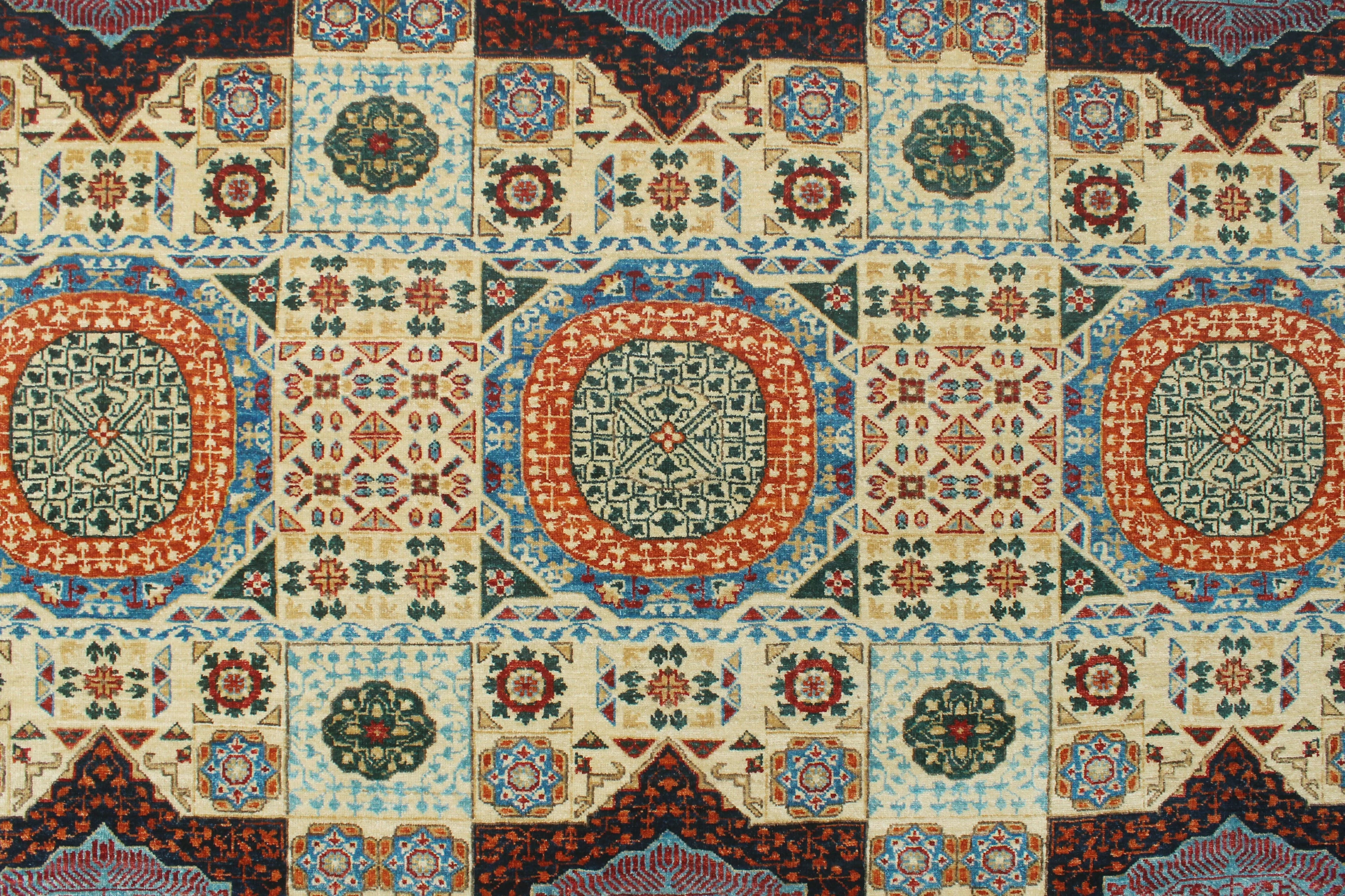 Aria Stephen Ivory/Blue Runner, 9'10" x 13'4"