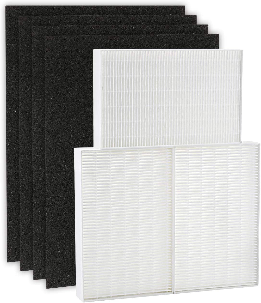 Air Purifier HEPA 13 Filter R, HRF-R3 Suitable with Honeywell Air Purifier HPA300 3 Pack with 4 Pack Precut Activated Carbon Pre-Filters Replacement HRF-AP1,Home Air Purifier Parts & Accessories