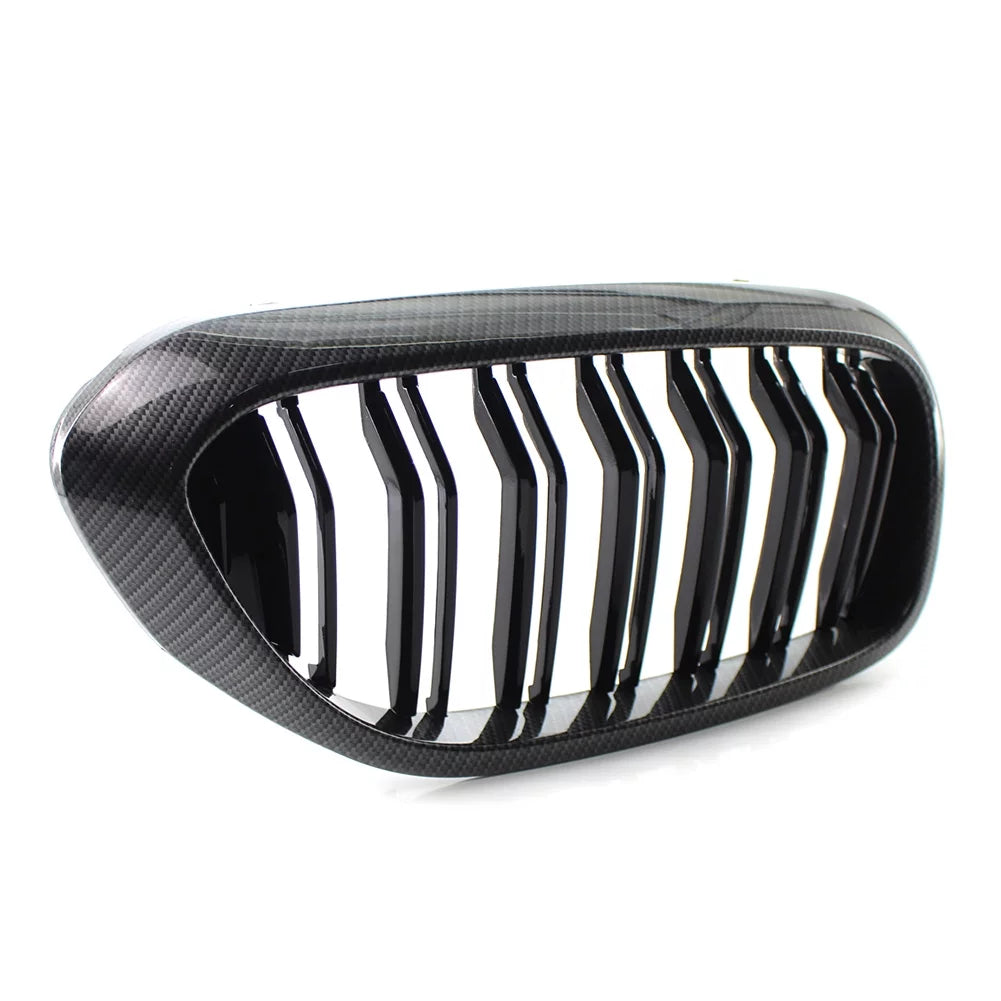 NS Front Grill Keney Grille Protection Trim for BMW 5 Series G30 G31 G38 530i 540i 2017 2018 2019, Carbon Fiber Style
