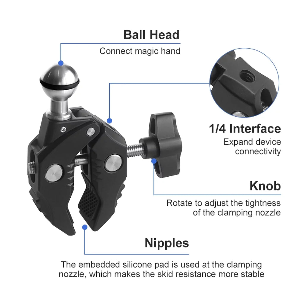 ammoon AKASO DJI Suitable Camera Mounts Clamp Mount Handlebar Adapter Mount