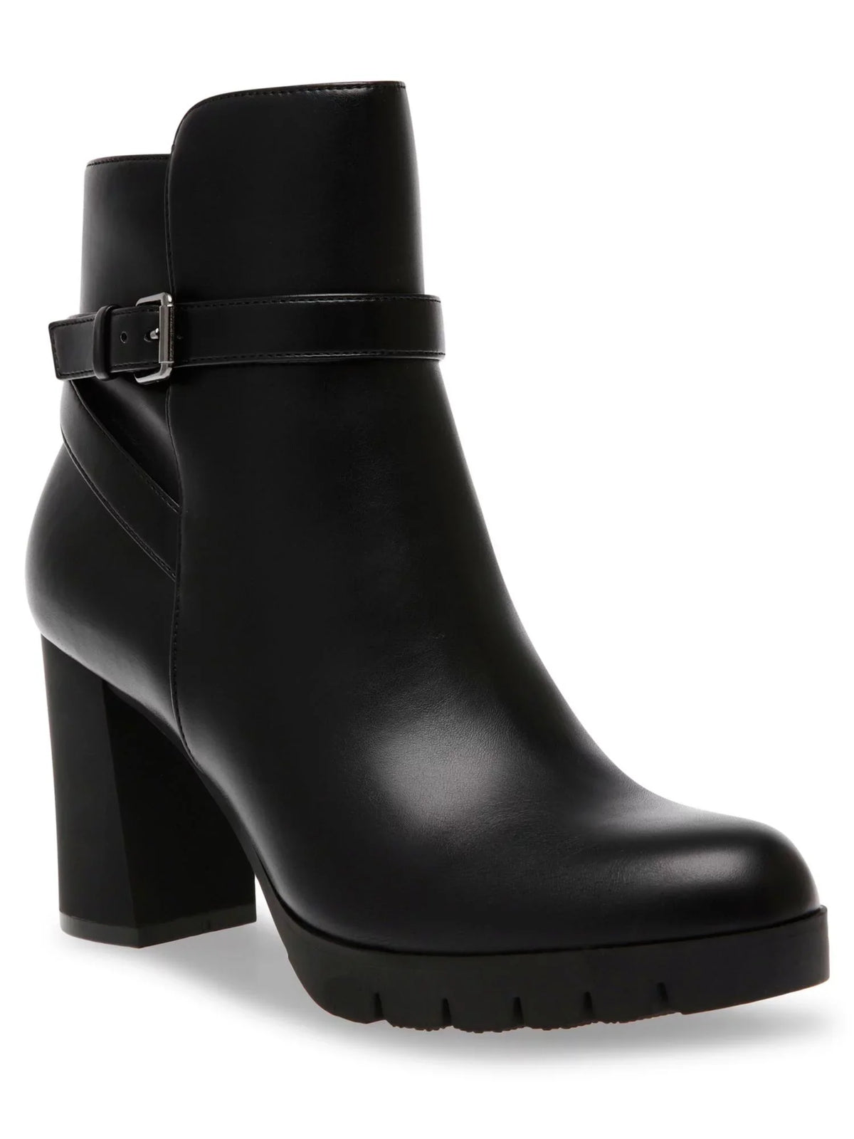 ANNE KLEIN Womens Black Latch Accent Cushioned Heidi Round Toe Block Heel Zip-Up Dress Booties 6 M