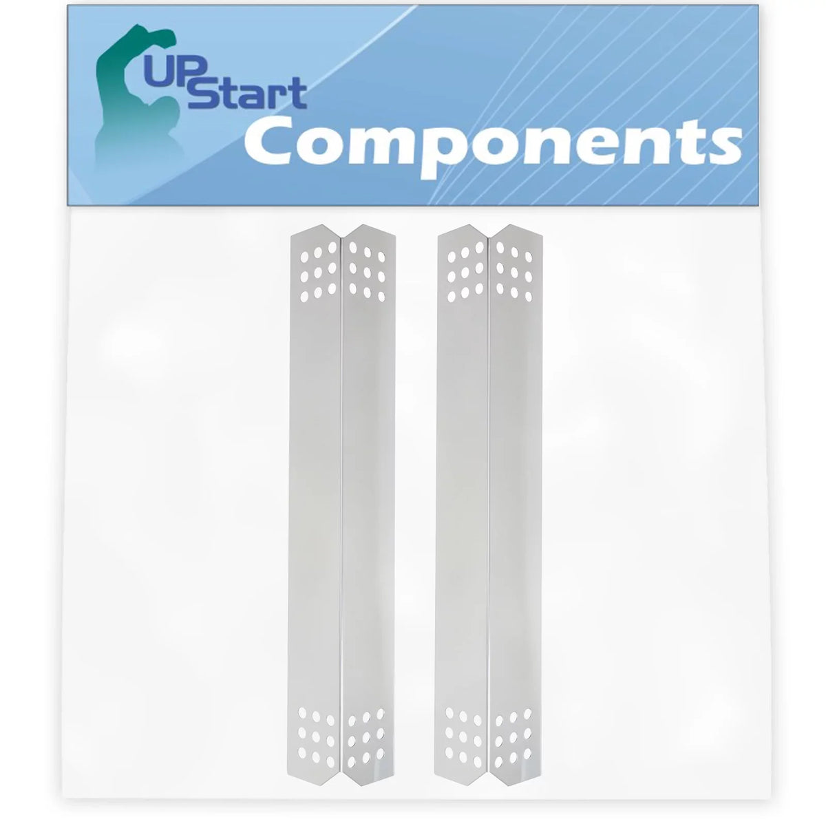 2-Pack BBQ Grill Heat Shield Plate Tent Replacement Parts for Jenn Air 720-0709B - Matching Barbeque Stainless Steel Flame Tamer, Flavorizer Bar, Vaporizer Bar, Burner Wrap 16 1/8"