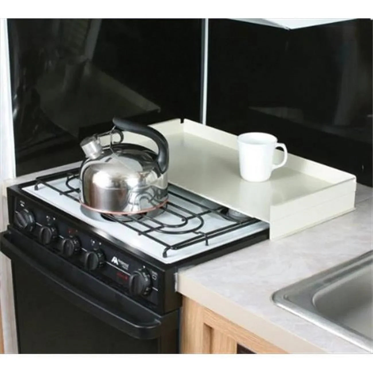 Camco 43557 Stove Top Shield White - Features a Universal Fit