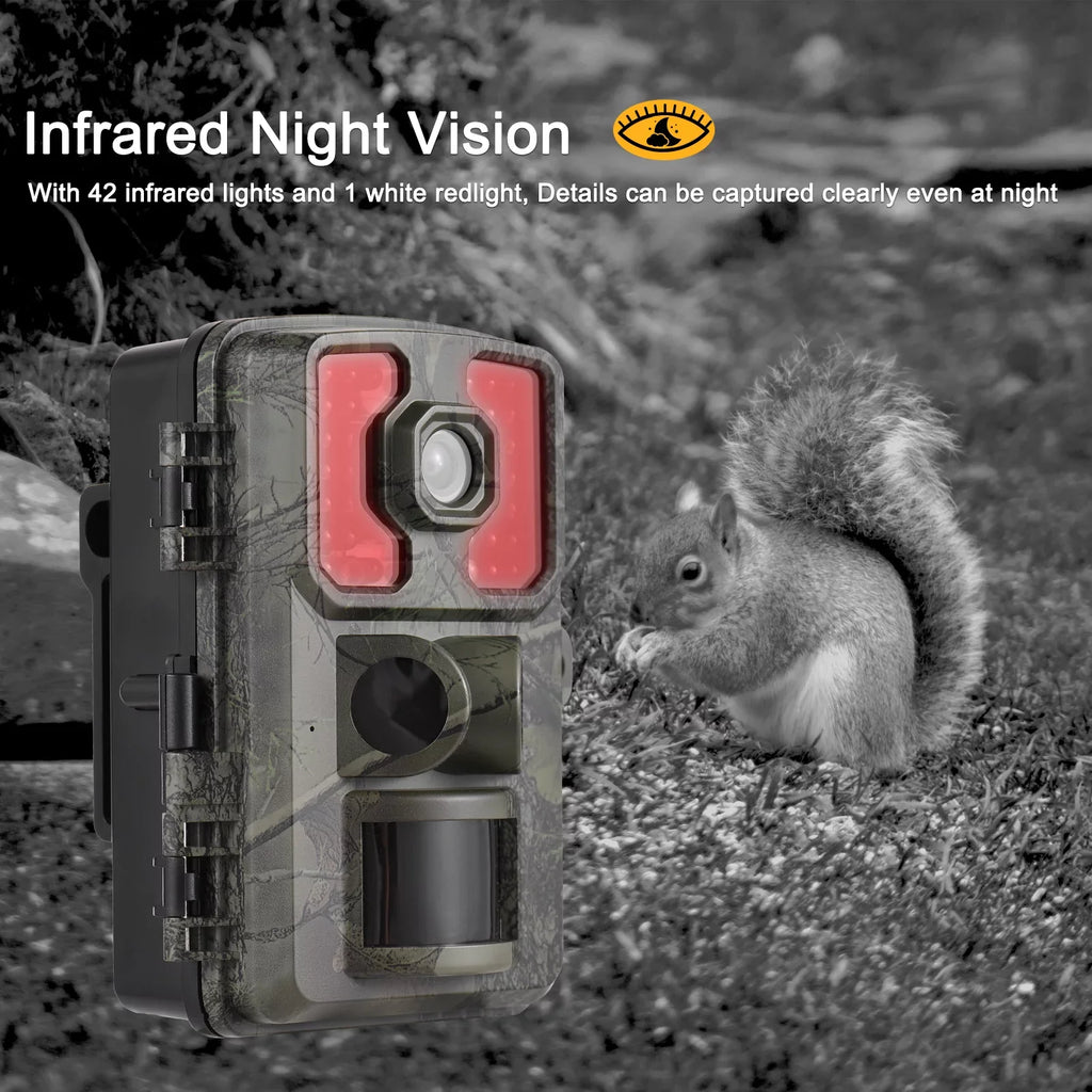 Carevas 4K Trail 16MP Wildlife Tracking with 2.0 Inch TFT Color Screen PIR Sensors 0.5s Trigger Time Supports Infrared Motion Activated IP66 Waterproof