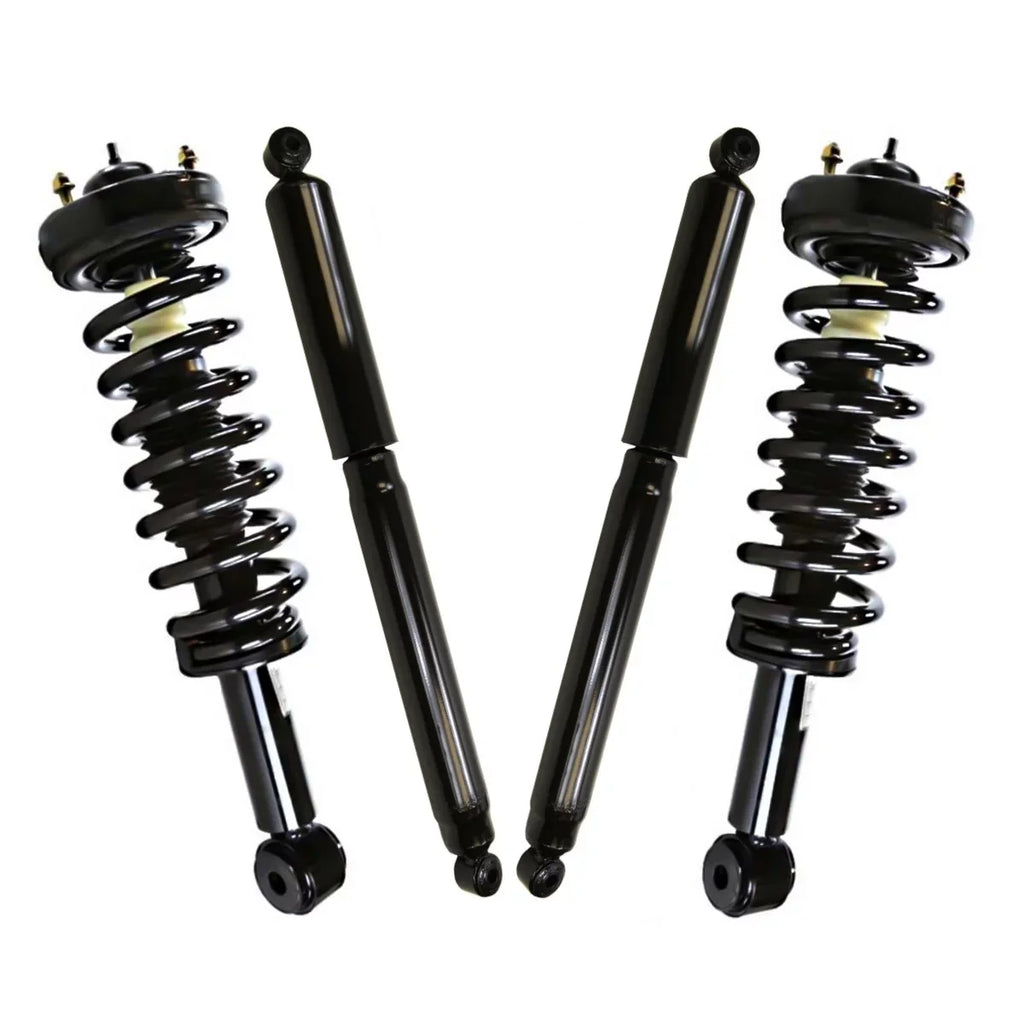 AutoShack Front & Rear Complete Strut Coil Springs and Shock Absorbers Kit Set of 4 Replacement for 2009 2010 2011 2012 2013 Ford F-150 3.5L 3.7L 4.6L 5.4L V6 V8 4WD SUSPKG11001