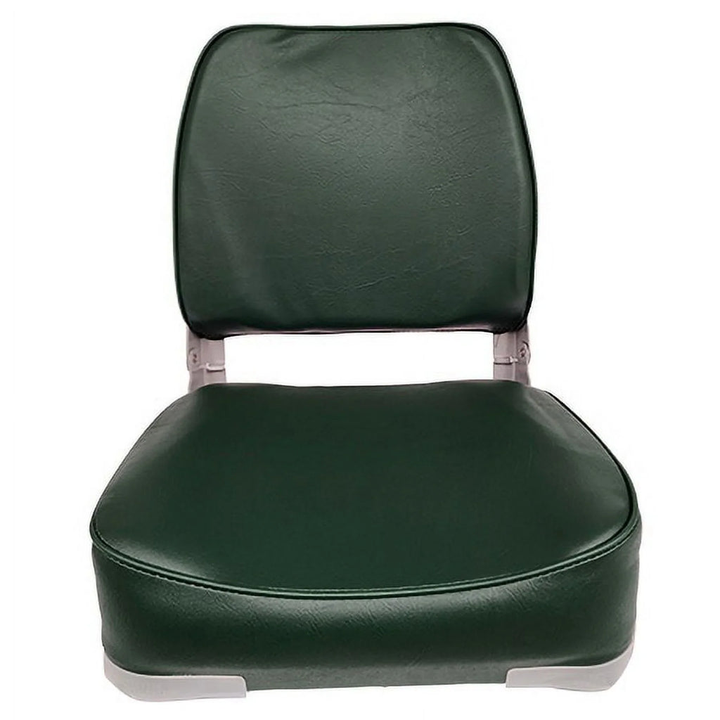 Watercraft Seat Low Back Fold Down Marine Vessel Bass Fishing Pontoon 1003-AP GREEN