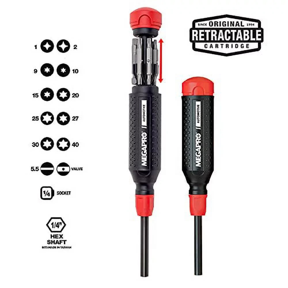 Megapro Multi-Bit Screwdriver, NumBits 6 151AUTO-B