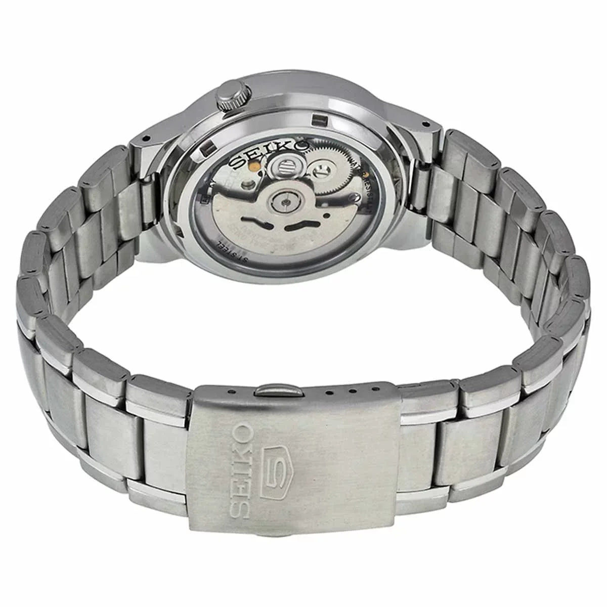 Seiko Men's SNKA01 5 Automatic White Dial Stainless Steel Bracelet Watch