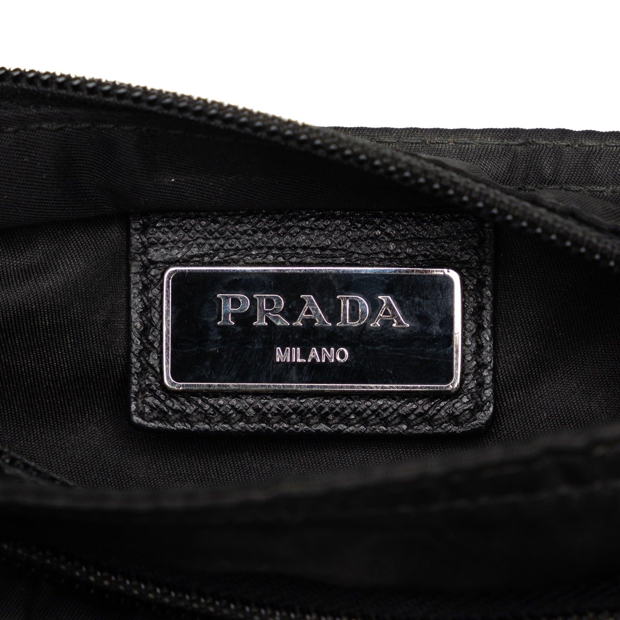 Pre-Owned Authenticated Prada Tessuto Crossbody Nylon Fabric Black Crossbody Bag Unisex (Good)