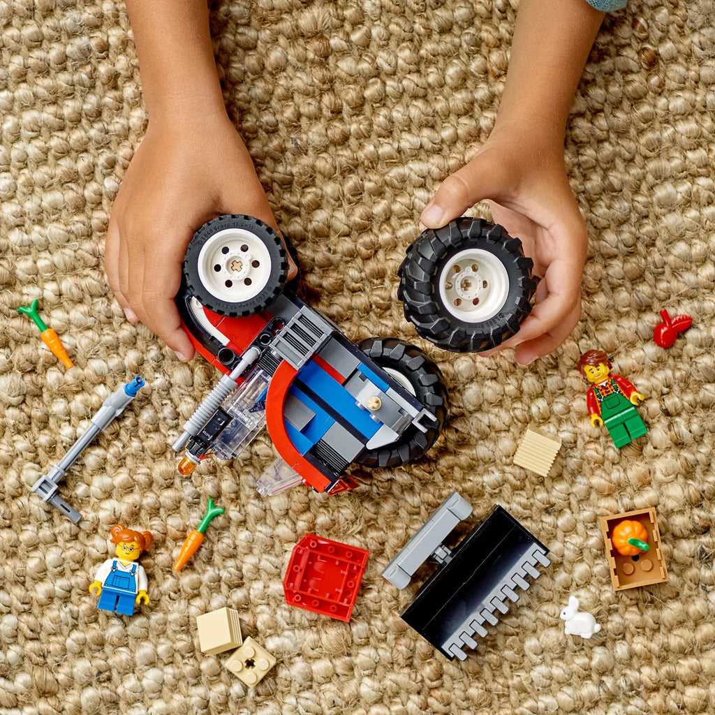 LEGO City Big Wheel Gift Set, 2in1 Tractor and Construction Digger Building Toy Sets Plus Farm Garden & Scarecrow Bonus Pack, Outstanding Gift for Boys and Girls Ages 5 and up, 66772