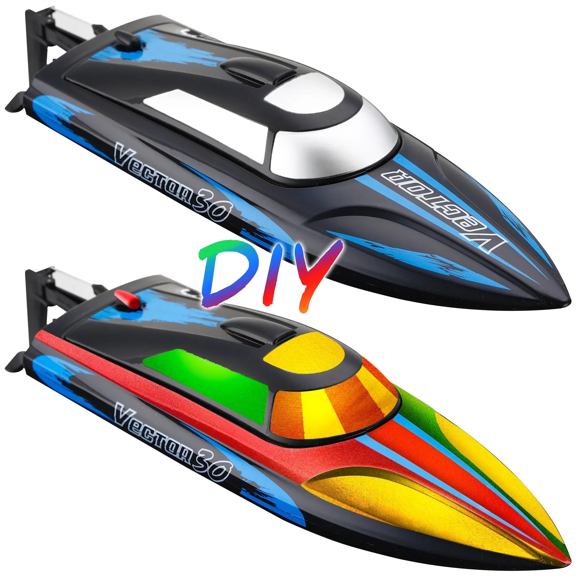 Remote Control Ship for Pools & Lakes, Campmoy Udi001 Venom Fast RC Craft for Kids & Adults, Self Righting Remote Controlled Ship W/Extra Battery (Dark Blue)