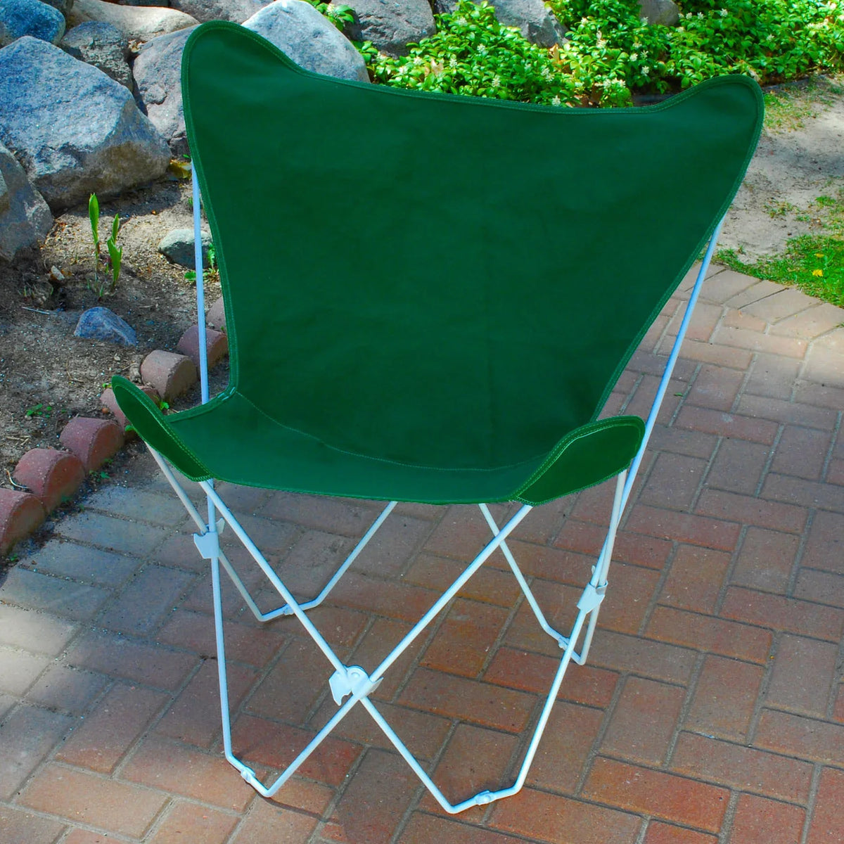 The Hamptons Collection 35" Green Butterfly Chair and Wrap Combination with Frame