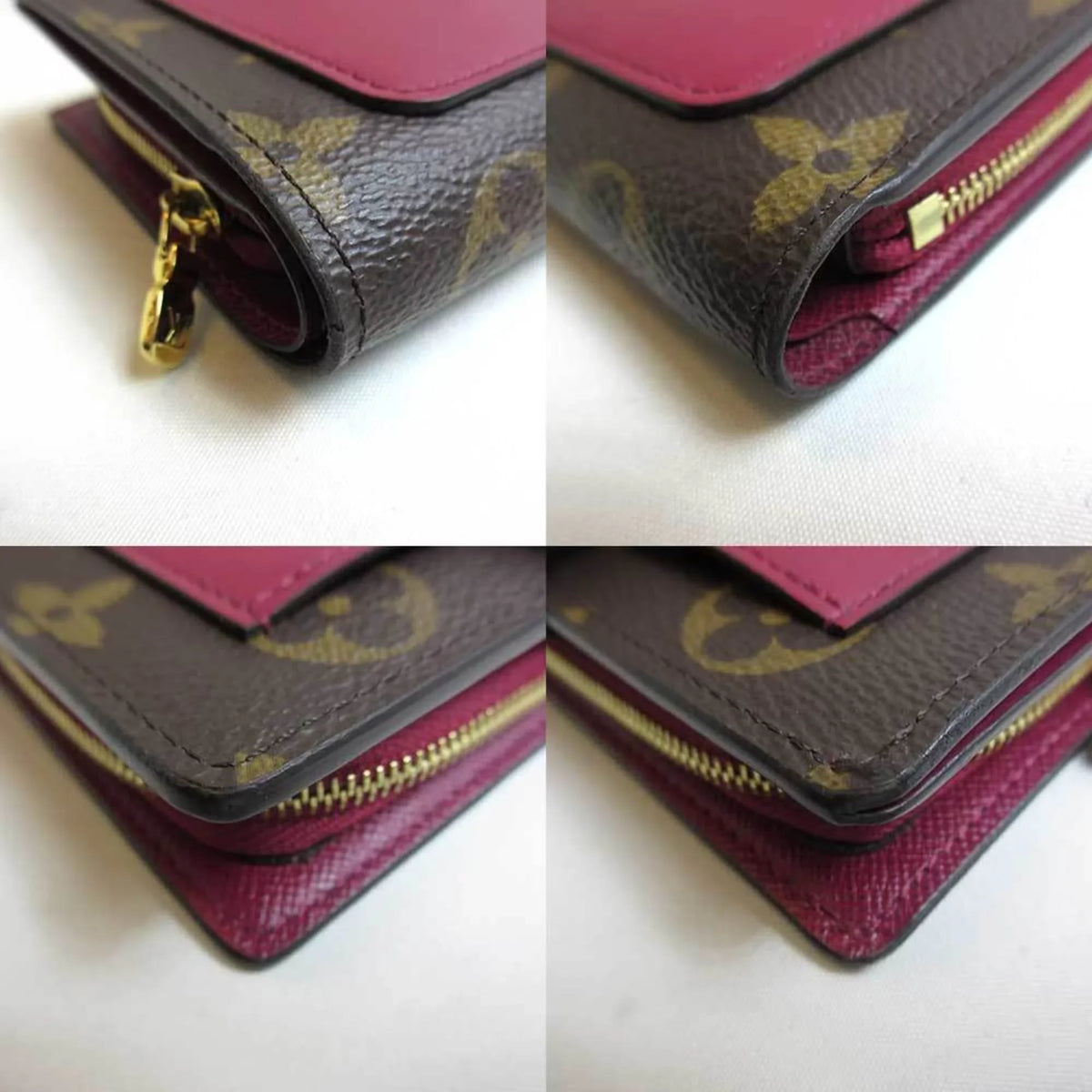 Pre-Owned Louis Vuitton Wallet Bifold Portefeuille Juliet Fuchsia Monogram M69433 LOUISVUITTON (Good)