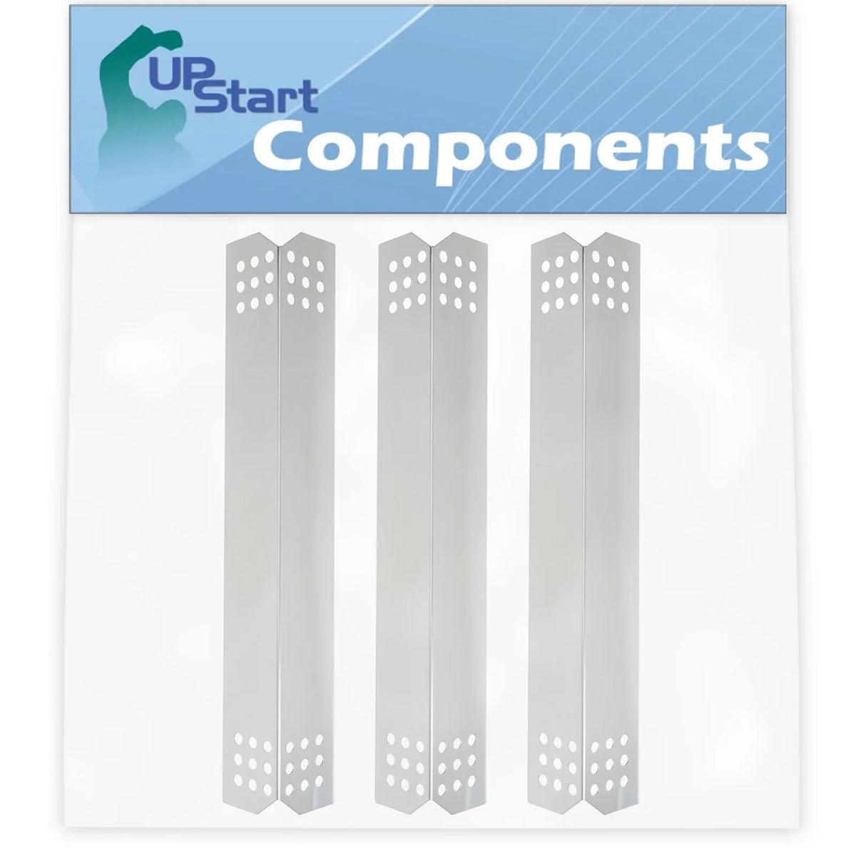 3-Pack BBQ Grill Heat Shield Plate Tent Replacement Parts for Nexgrill 720-0745 - Suitable Barbeque Stainless Steel Flame Tamer, Guard, Deflector, Flavorizer Bar, Vaporizer Bar, Burner Wrap 16 1/8"