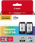 Canon Multi Color Ink Value Pack PG-275/CL-276 100 Yield for Printers