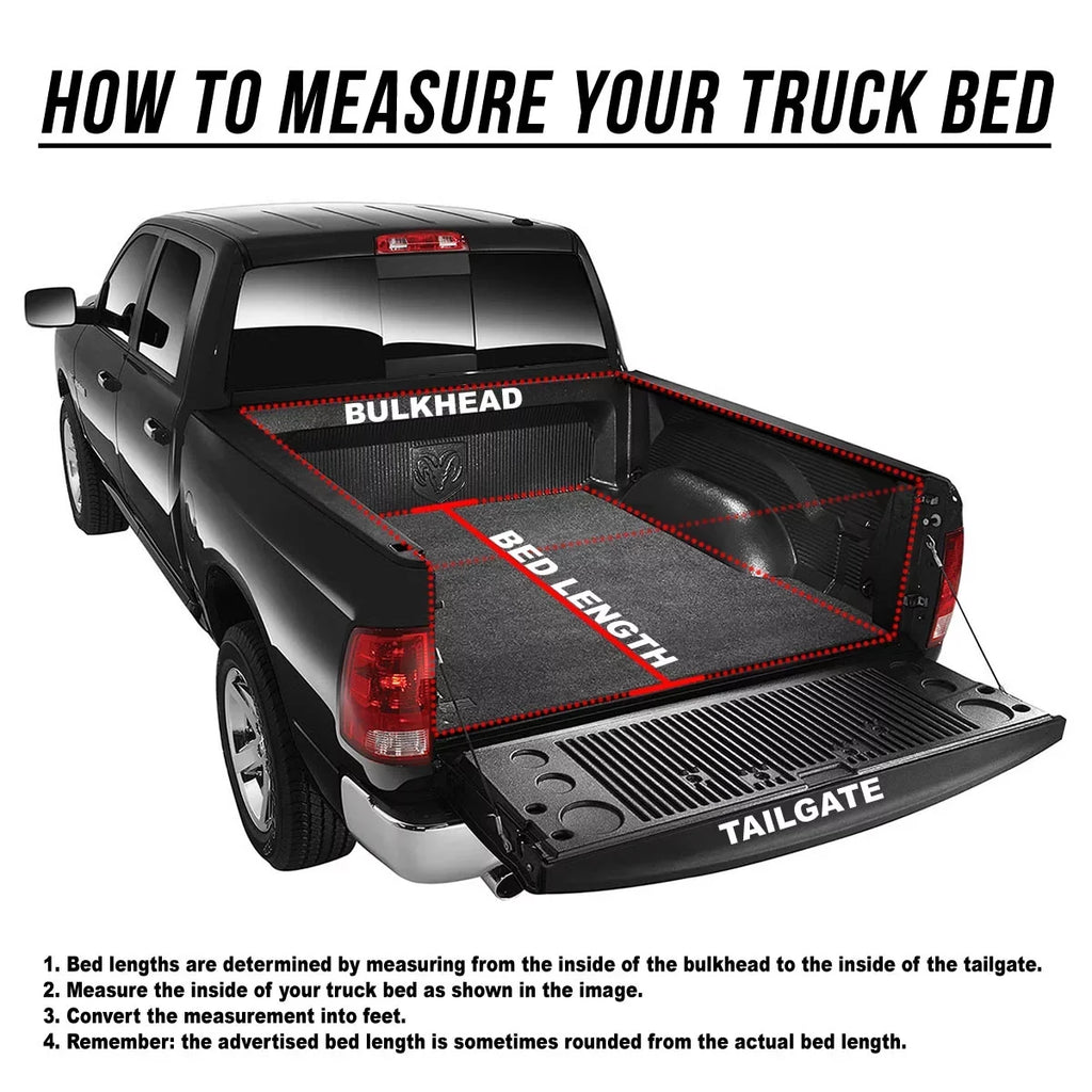Auto Drive Soft Roll up Truck Bed Tonneau Coating Fits 02-18 Dodge Ram 1500 6.5Ft Bed