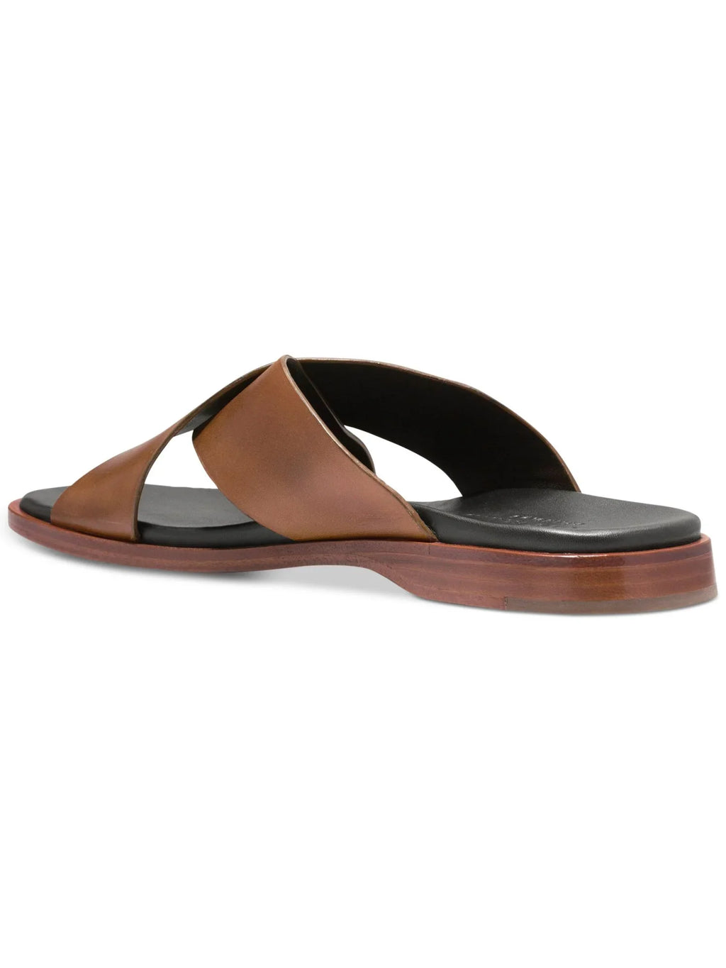 COLE HAAN GRANDSERIES Mens Brown Crisscross Bands Padded Goldwyn 2.0 Open Toe Slip On Slide Sandals Shoes 11 M