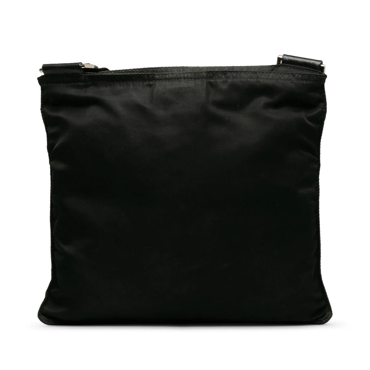 Pre-Owned Authenticated Prada Tessuto Crossbody Nylon Fabric Black Crossbody Bag Unisex (Good)