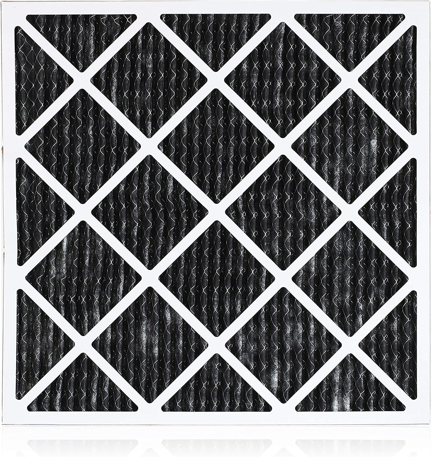 Filterbuy 20x24x1 MERV 8 Odor Eliminator Pleated HVAC AC Furnace Air Filters with Activated Carbon (3-Pack)