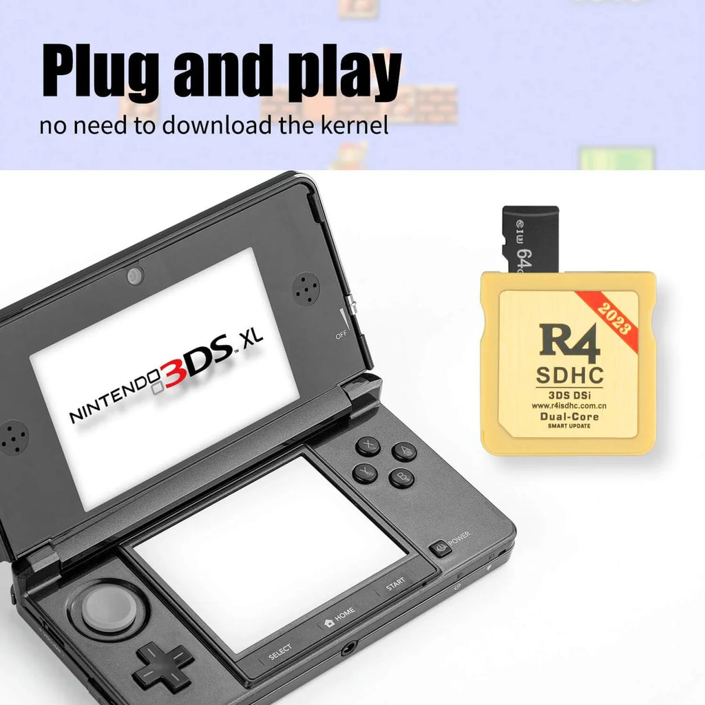Upgraded 2023 SDHC Wood Version Plus Card with 64GB TF Micro SD Card for Nintendo DS DSI 2DS 3DS NDS, No Game Timebomb