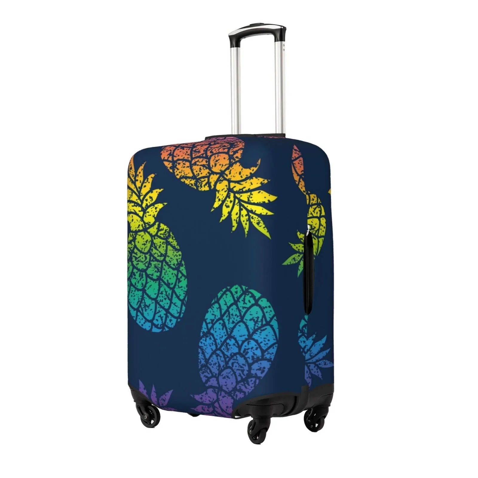 Ocsxa Travel Dust-Proof Suitcase Protection Abstract Bright Pineapple Fruit Retro Print Luggage Wrap Protector For 18-32inch